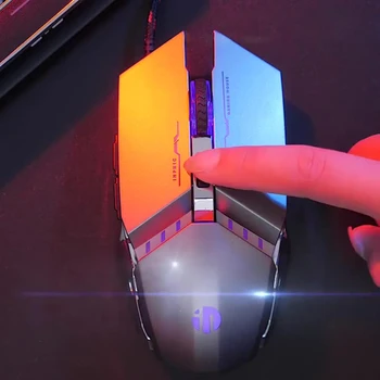 Laidinio Makro Programavimas Metalo Mechaninės Pelės LED mirksinti Šviesa 4 Pavara DPI Reguliuojamas Stalinį Kompiuterį Nešiojamas Žaidimų Pelės