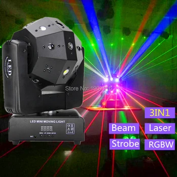 Lazeris/Spindulio/Strobe 3IN1 16X3W LED Moving Head Light/JAV Luminums 120W Profesionalus LED Etapo Poveikį, Apšvietimas DJ Baras Diskoteka Rodo