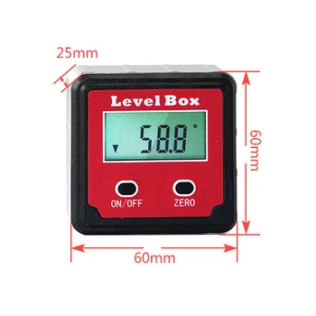 LCD Skaitmeninis Inclinometer gulsčiukas Lauke Matlankis Elektroninių Goniometer Inclinometro Magnetinio Kampine Lauke Kampo Matuoklis