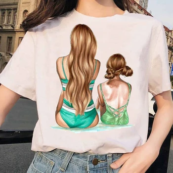 Mados T Marškinėliai Moterims Menas Spausdinti Estetinės Drabužius Vasaros Atsitiktinis Geriausias Draugas Apranga Tshirts Elegantiškas Moterų Drabužiai Tees Viršų