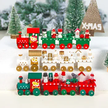 Mažai Traukinio Mediniai Linksmų Kalėdų Dekoracijas Namuose Kalėdos Dekoro 2020 Naujųjų Metų 2021 Cristmas Papuošalai Kalėdų Dovana Navidad Noel