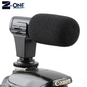 MIC-06 Mikrofonas Mini Nešiojamas 3.5 mm Kondensatoriaus Už SLR fotoaparatas DSLR Smart Video Kamera Lauko Interviu Mic Mikrofonas Su apsauginės ausinės