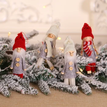 Mielas Kalėdų Senelio Lėlės Sniego Lėlė Medinės Lėlės Kabantys Papuošalai Kalėdų Eglutė Pakabukas Namuose Kalėdų Ornamentu