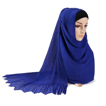 Moterų Musulmonišką Hidžabą Šalikai Vingiuoti Galvos Skara Paprastas Burbulas Šifono Hijab Šalikas Ilgas Skaros Wrap Lankelis Ponios Turbaną Foulard