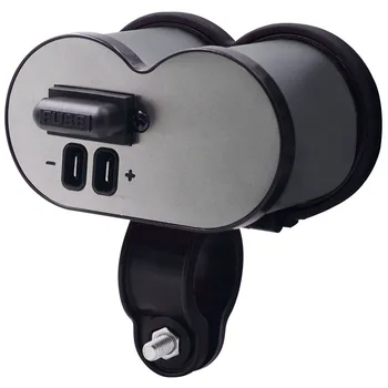 Motociklo Dual USB Įkroviklis CS-834A3 12V Cigarečių Degiklio Lizdą su Voltmeter Lengvai Montavimas Asmeninio Automobilio Elementas