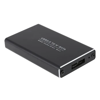MSATA su USB 3.0 Kietojo Disko (SSD Talpyklos Adapterio Kabelį Atveju Aliuminio Dėžutė hdd dėžutė 2.5