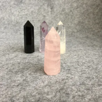 Natūralus kvarcas obeliskas kristalų lazdelė taško gydymo