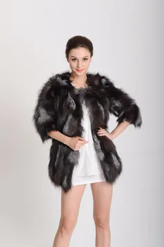Naujas Atvykimo Nekilnojamojo Fox Fur Coat Prabangus Klasikinio Apykaklės Natūralaus Lapės Kailio Striukę Pritaikyti didelio dydžio, žiemos nemokamas pristatymas TBHP335