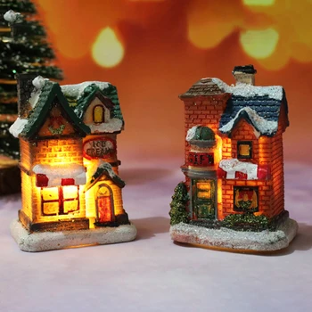 Naujas Kalėdines dekoracijas micro kraštovaizdžio namuose LED šviesos kambarį 