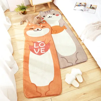 NAUJAS Kačių ir Šunų Ėriukų Vilnos Animacinių filmų Gyvūnų Namuose, Miegamajame kiliminė danga, vonia neslidus kilimėlis kambarį kavos staliukas kilimėlis namų koja kilimas