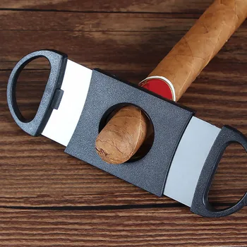 Nešiojamų Dvigubai Žirklių Geležtės Nerūdijančio Plieno Dūmų Clipper Vyrų Rūkymo Puncher Įrankis