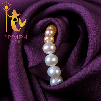 NIMFA Perlų Papuošalų Rinkiniai Fine jewelry Gėlavandenių Perlų Vėrinys/Apyrankė Papuošalų Rinkiniai Moterims NYLZ1003