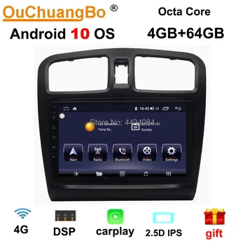 Ouchuangbo automobilių gps recoder už Dongfeng XiaoKang DFSK šlovės 330 2017 m. paramą DSP 4+64 carplay 8 core padalinti ekraną, 
