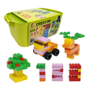 Pastato blokas talpinimo saugojimo kibirą įdėjimas blokų dydis dalelių saugojimo švietimo žaislas kūrimo bloką dėžutę