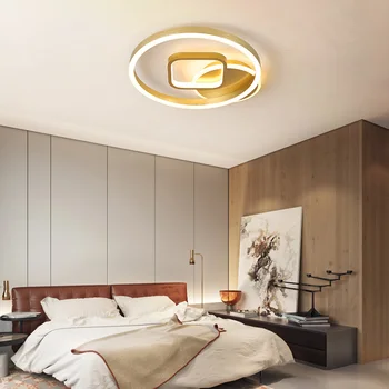 Paviršinės Montuotės Aukso LED Lubų Šviesos Gyvenimo Kambario, Miegamasis, Virtuvė, Namų dekoro Lusure LED Lempa AC90-260V Rungtynių