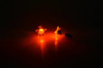 Penkių Žvaigždučių mados unikalaus dizaino LED Auskarai Šviesą Bling Ausies Smeigės Šokių Grupė Aksesuarai Moterims Įvykis & Party Prekių 10vnt