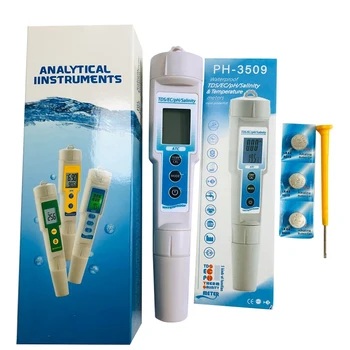 Profesionalus Skaitmeninės 5 in 1 TDS/EB/PH/Druskingumą/Temperatūros Testeris Pen Laidumas Vandens Kokybės Matavimo Įrankiai