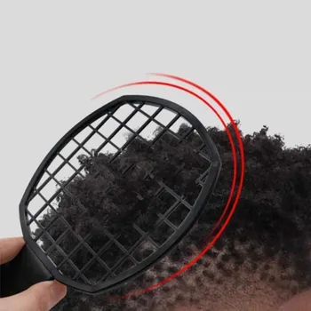 Purvinas Nerijos Šukos Profesionalus Moterų-Vyrų Afro Bangų Banguoti Šepetys Šukos Plaukų Twist Garbanotas Perm Šukuosenų Priemonė Natūralių Plaukų