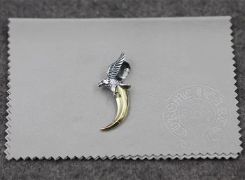 S925 sterlingas sidabro pakabukas asmenybės klasikinis mados stilius plunksnų Brass Eagle tag stiliaus 2018 naujas siųsti patinka papuošalai dovana
