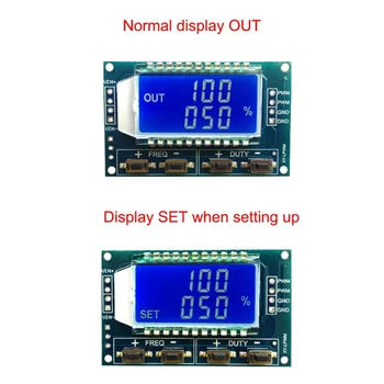 Signalo Generatoriaus PWM Impulso Dažnį, darbo Ciklas Reguliuojamas Modulio LCD Ekranas 1Hz-150Khz 3.3 V-30 V PWM Valdybos Modulis Naujas 0259