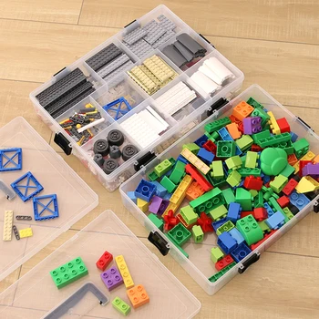 Skaidraus Plastiko Blokai Organizatorius Talpinimo Žaislas Bakas Plastikinės Dėžės Nuimamas Didelės Talpos, Sandėliavimo Priemonės Saugojimo Dėžutė