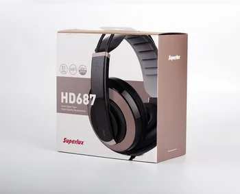 Superlux HD687 Profesinės Pusiau atvira Studija Standarto Dynamic Ausinių Stebėti laisvų rankų įranga paauksuotas stereo 3.5 mm jungtis
