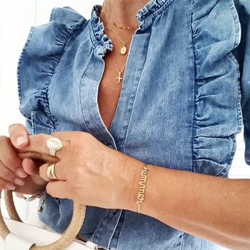 TEELYNN pusė sluoksniuotos ruffles rankovėmis palaidinė marškinėliai moterims 20200 derliaus mėlyna džinsinio audinio top vasaros palaidinės atsitiktinis boho femme blusas