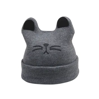 Vaikams Kūdikių Žiemos Nėrimo Megzti Skrybėlę Cute Kačių Ausų Beanie Kepurė Vaikams Bžūp BM88