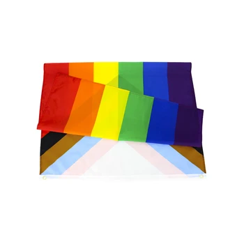 Vaivorykštė pažangos pasididžiavimas LGBT vėliava Yehoy 90*150cm Apdaila