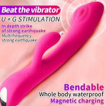 Vibratorius Klitorio Stimuliacijos G-spot Masažas Moterų Orgazmo-Masturbacija Multi-dažnio Vandeniui Pora Flirtuoti Suaugusiųjų Sekso Žaislas