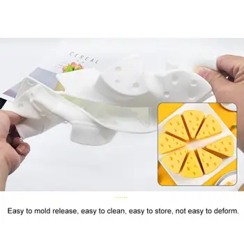 Visiškai Nauja 8 Skylę 3D Sūris Silikono aukštos kokybės aplinkos silikono Formos Tortas Kepimo skardos Desertų Dekoravimo Įrankių