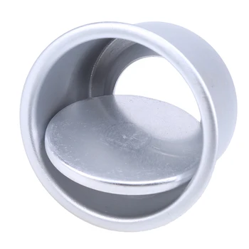 WHISM 2/4 colių Aliuminio Lydinio Raundo Varškės Mažas Šifono Pyragas Visos Galiniais Apačioje Pudingas Cupcake Pelėsių 