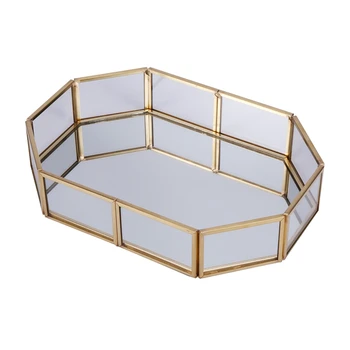 Šiaurės Stiliaus Stiklo, Vario Geometrijos Laikymo Krepšiai, Dėžutės Paprastumo Stiliaus Namo Organizatorius Papuošalai Karoliai Desertas Plokštės