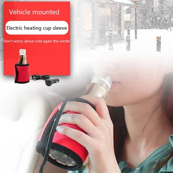 Žiemą Nešiojamas Automobilių Šildymo Taurės Padengti Automobilio Office Puodelis Šilčiau Smart Automobilio Puodelio Laikiklį Šildymo Gėrimų Skardinės Priedai